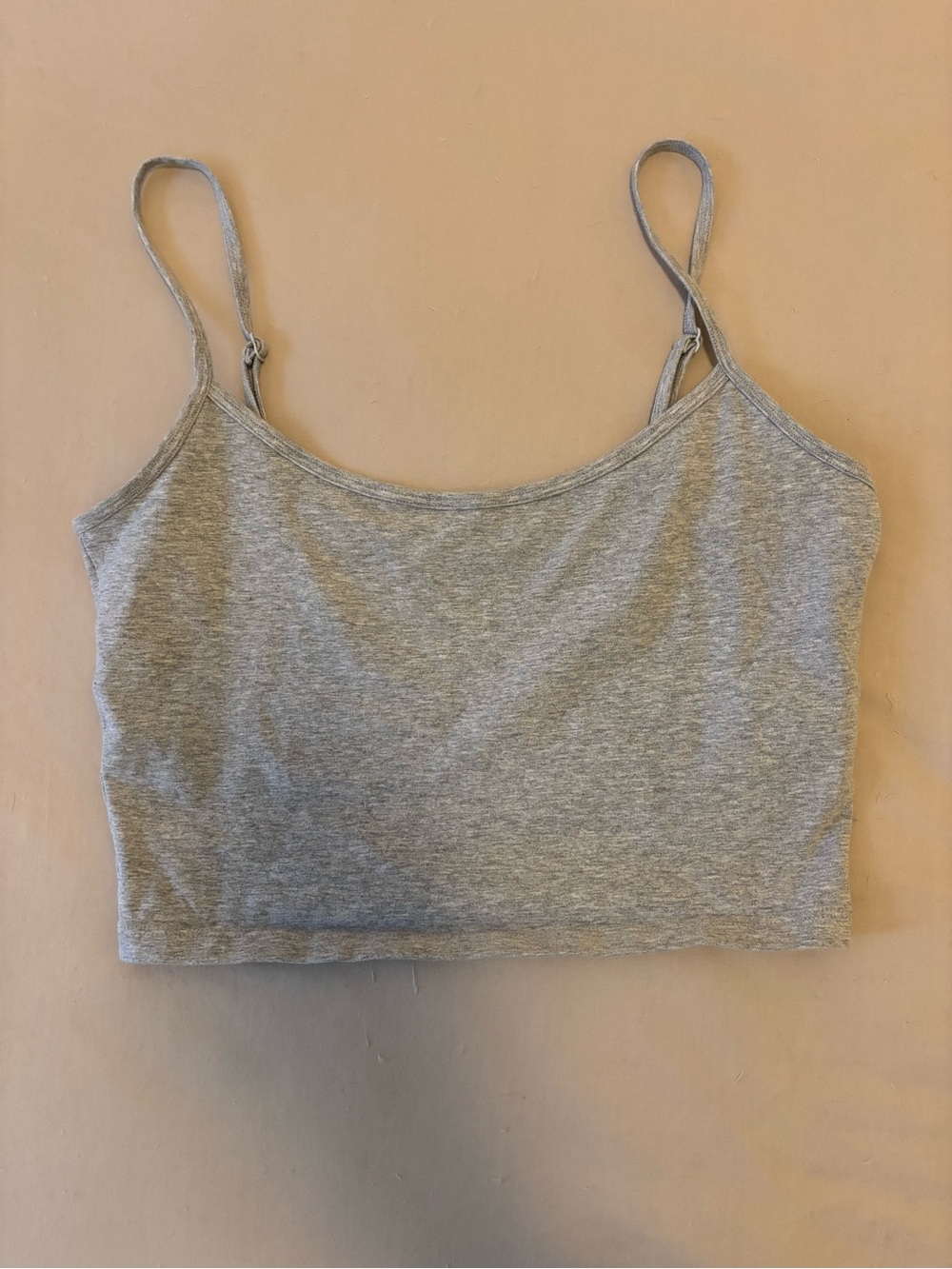 TNA Gray Strappy Cropped Camisole